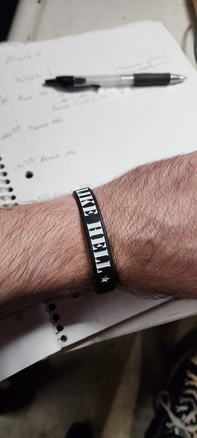 Customer photo review of Fight Like Hell Wristbands