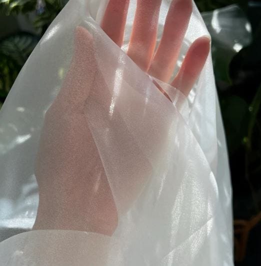 Customer photo review of White Crystal Organza