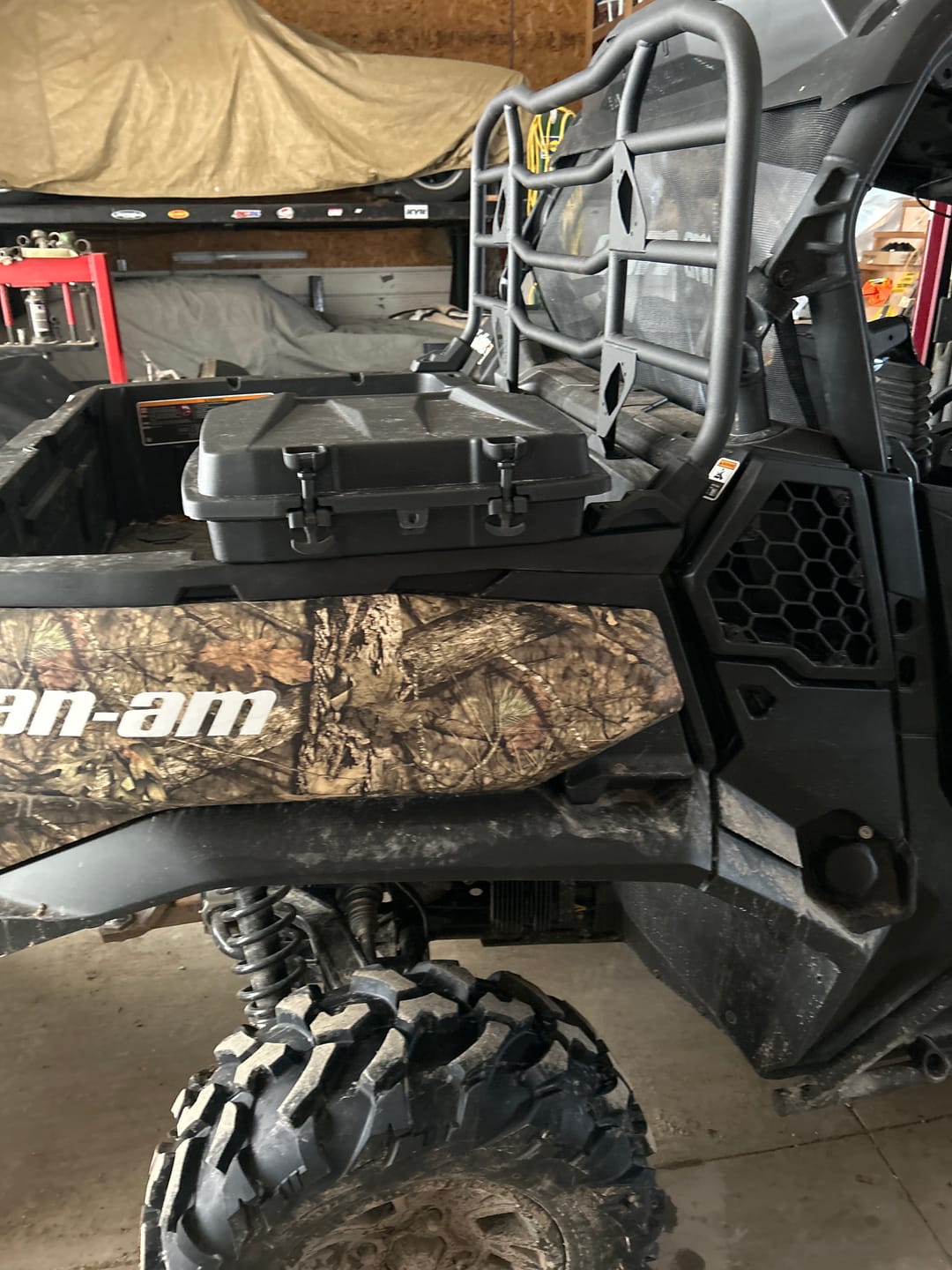 Customer photo review of Removable Cargo Storage Box for Can Am Defender