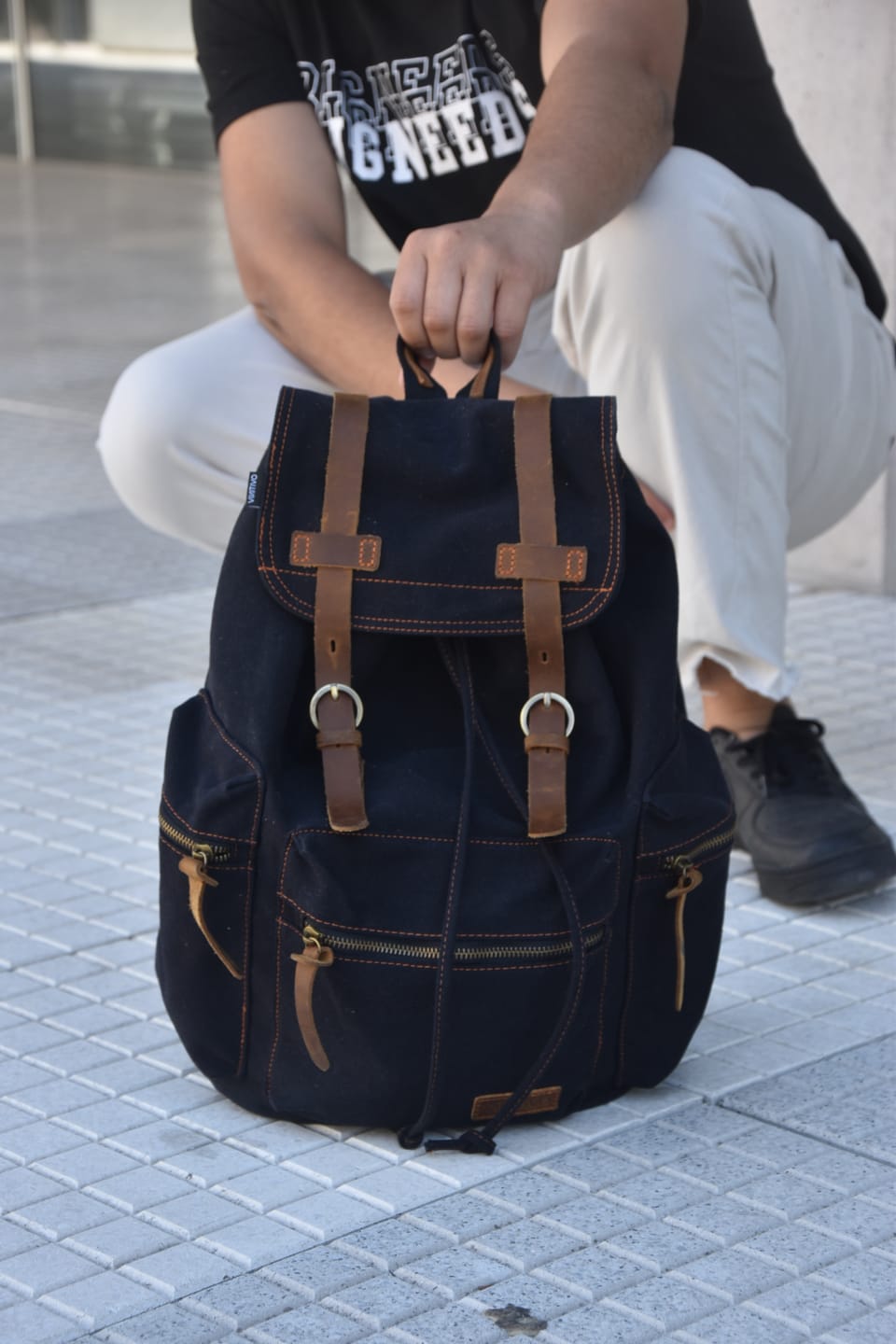 Customer photo review of Mochila Kaukko Vintage Casual de Lona Marca Vinitivo