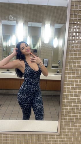 Customer photo review of Fierce Racer Back Legging Jumpsuit