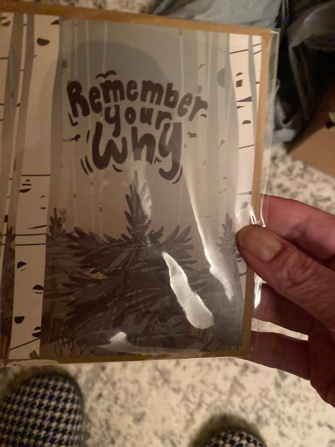 Customer photo review of "Your Birthday Is One Of The Few I Give A Shit About" Birthday Card