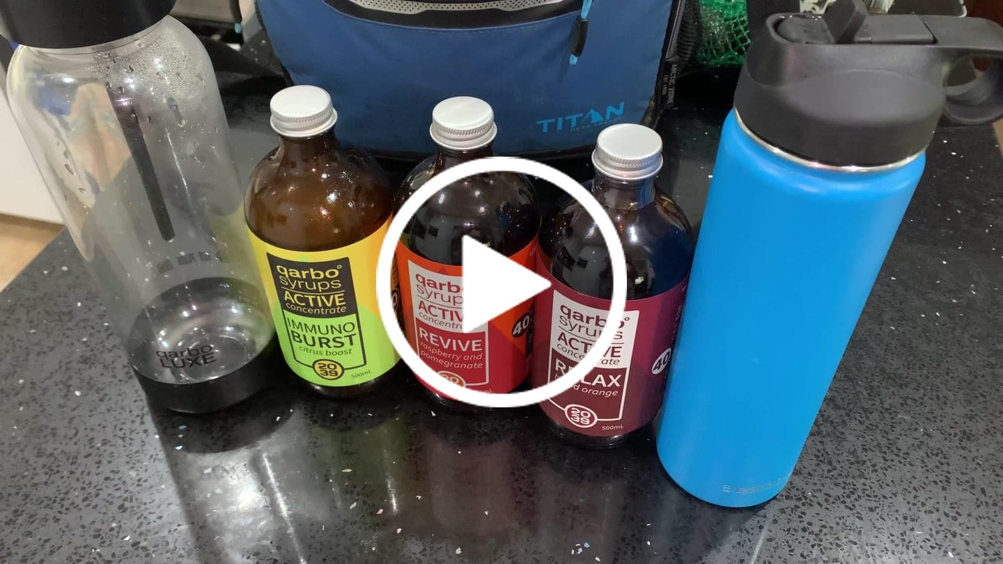 Customer video review of qarbo˚syrups - ACTIVE CONCENTRATES - Mixed Pack of 3