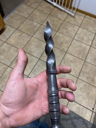 Customer photo review of 9.5" DAMASCUS TRI DAGGER