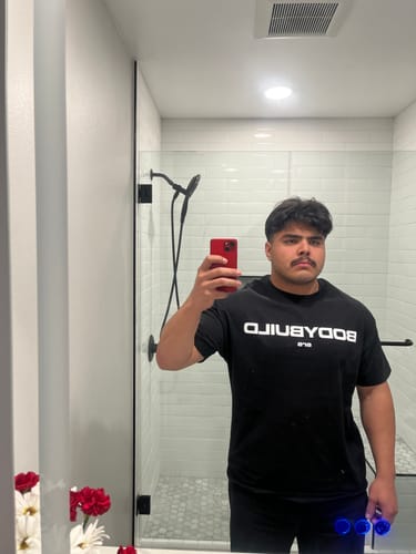 Customer photo review of Bodybuild srs T-Shirt