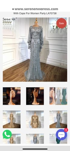 Customer photo review of Serene Hill Gold Plus Size  Mermaid Elegant Luxury Evening Dresses Gowns 2023 Pearls Beading With Cape For Women Party LA70738