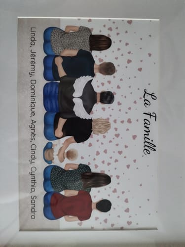 Customer photo review of Affiche Personnalisée - Papy, Mamie et petits-enfants
