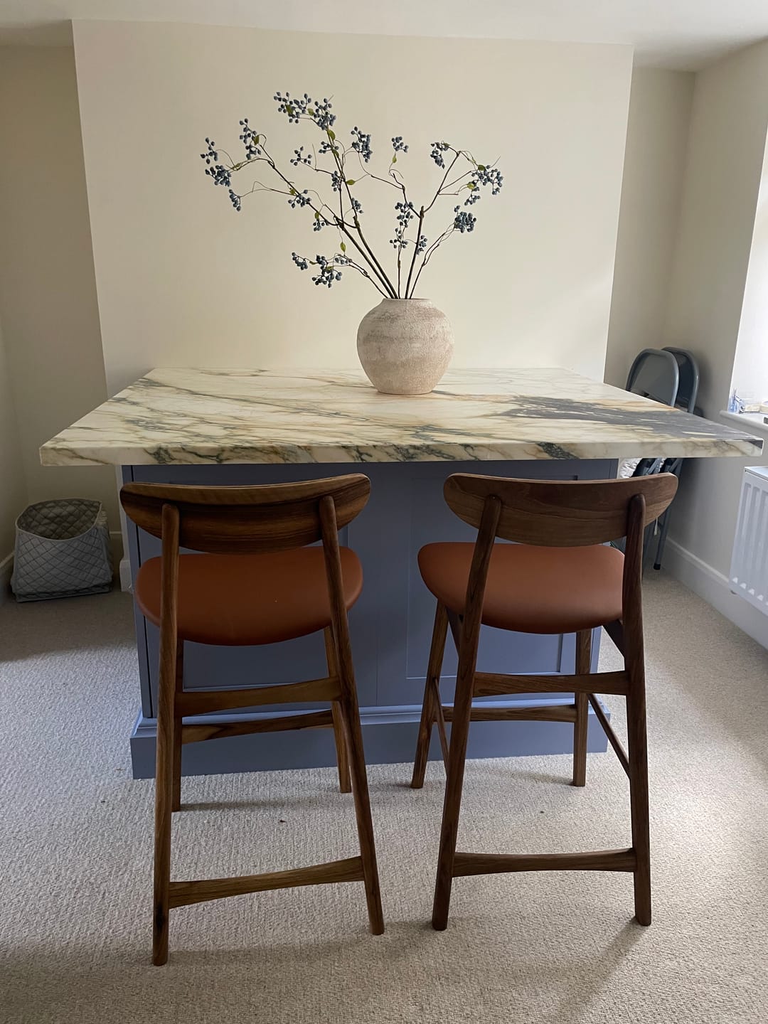 Customer photo review of Walnut Bar Stool