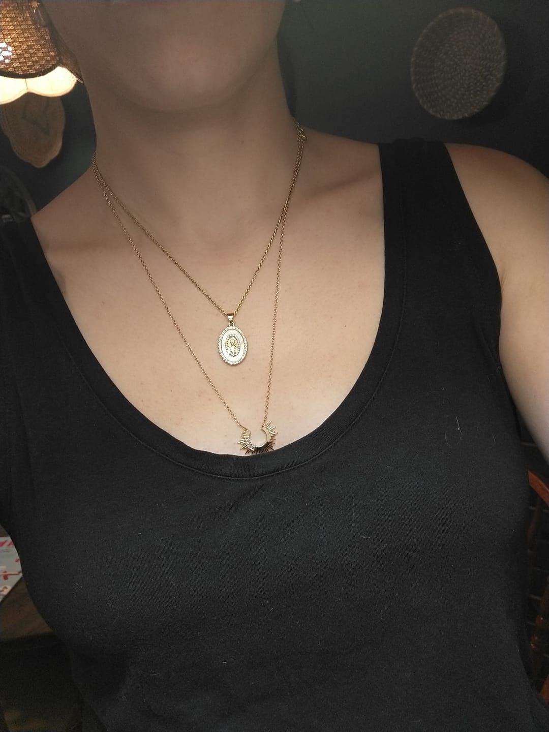 Customer photo review of Holy Mother Mary Necklace