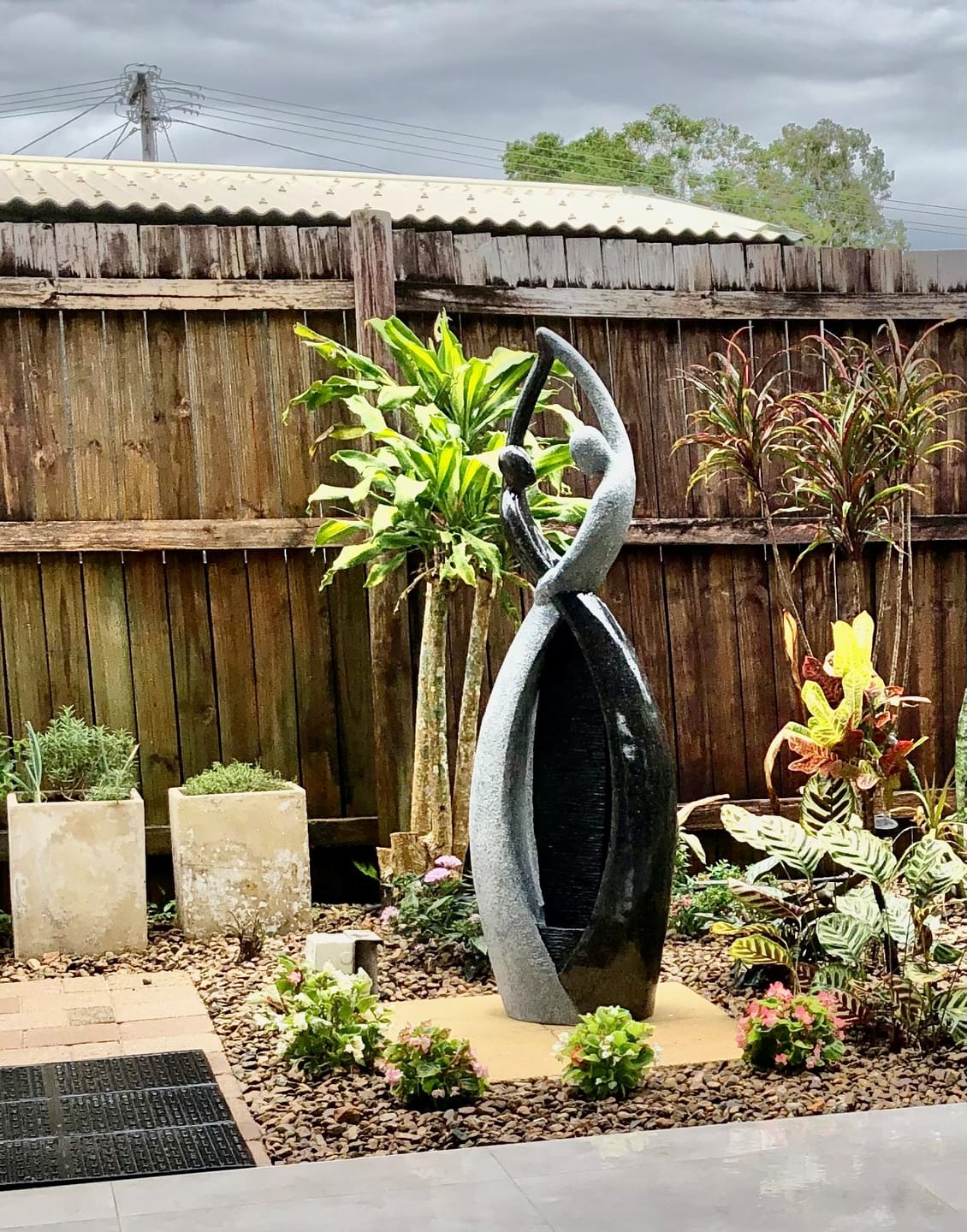 Customer photo review of Harmony Dancers Tall Indoor & Outdoor Water Feature - 145cm