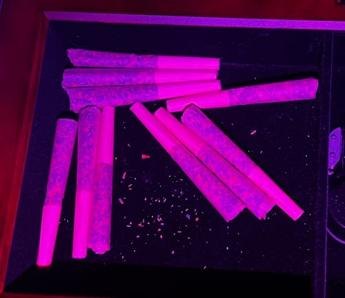 Customer photo review of Blue Lotus Flower Pre Rolls