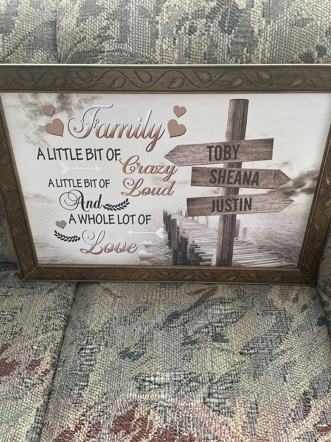 Customer photo review of Family A Little Bit Of Crazy - Personalized Canvas - Gift For Family