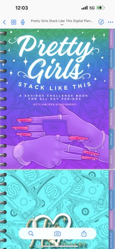 Customer photo review of Pretty Girls Stack Like This Digital Savings Book