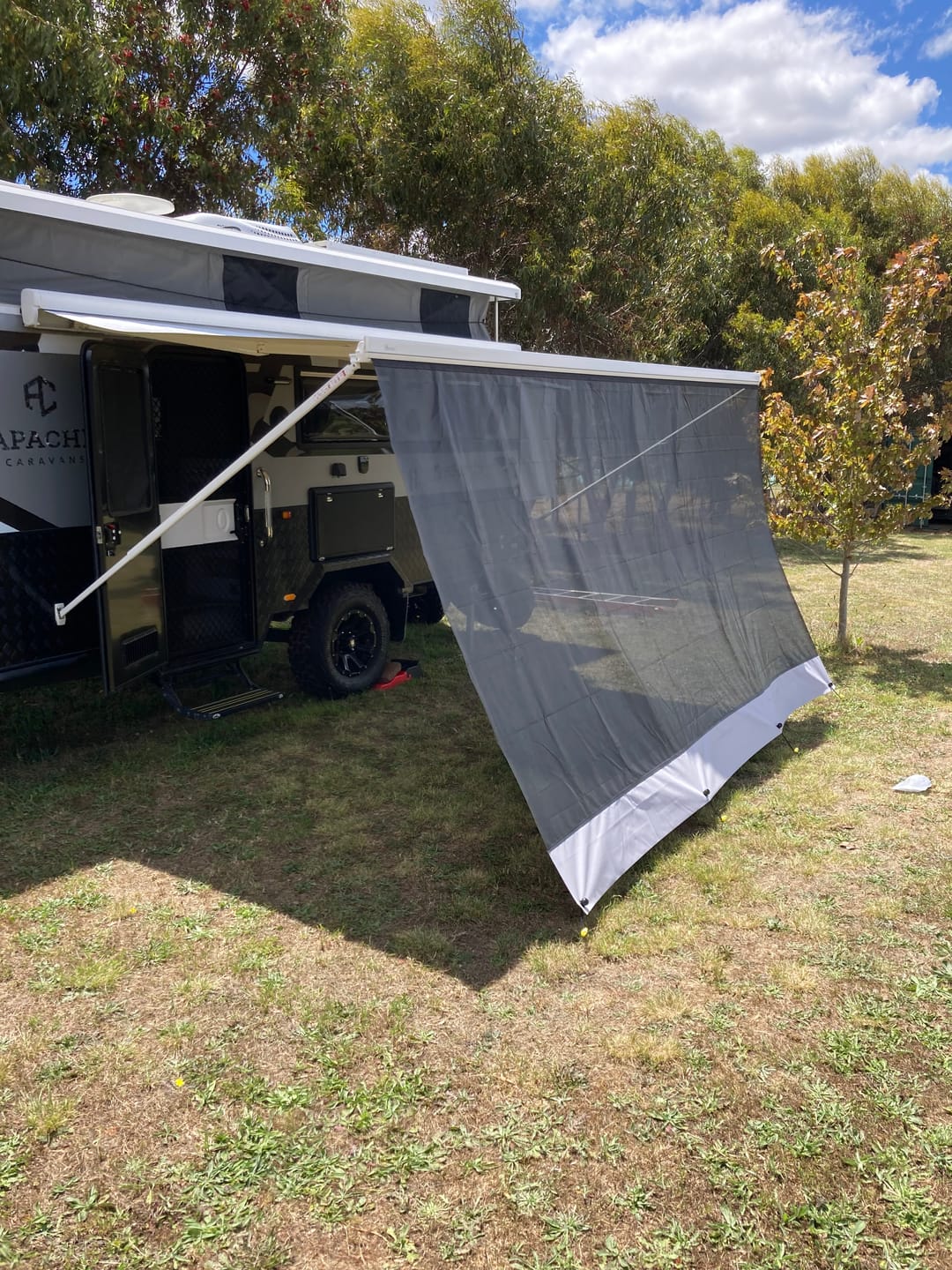 Customer photo review of Caravan Awning Privacy Sun Shade Screen