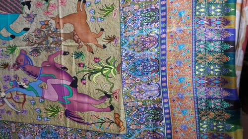 Customer photo review of Pashtush Womens Fine Soft Bamboo Stole, Shikaardar Print Design