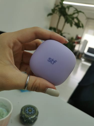 Customer photo review of Audífonos inalámbricos True Wireless | STF Neo Anc | Cancelación de ruido Lila