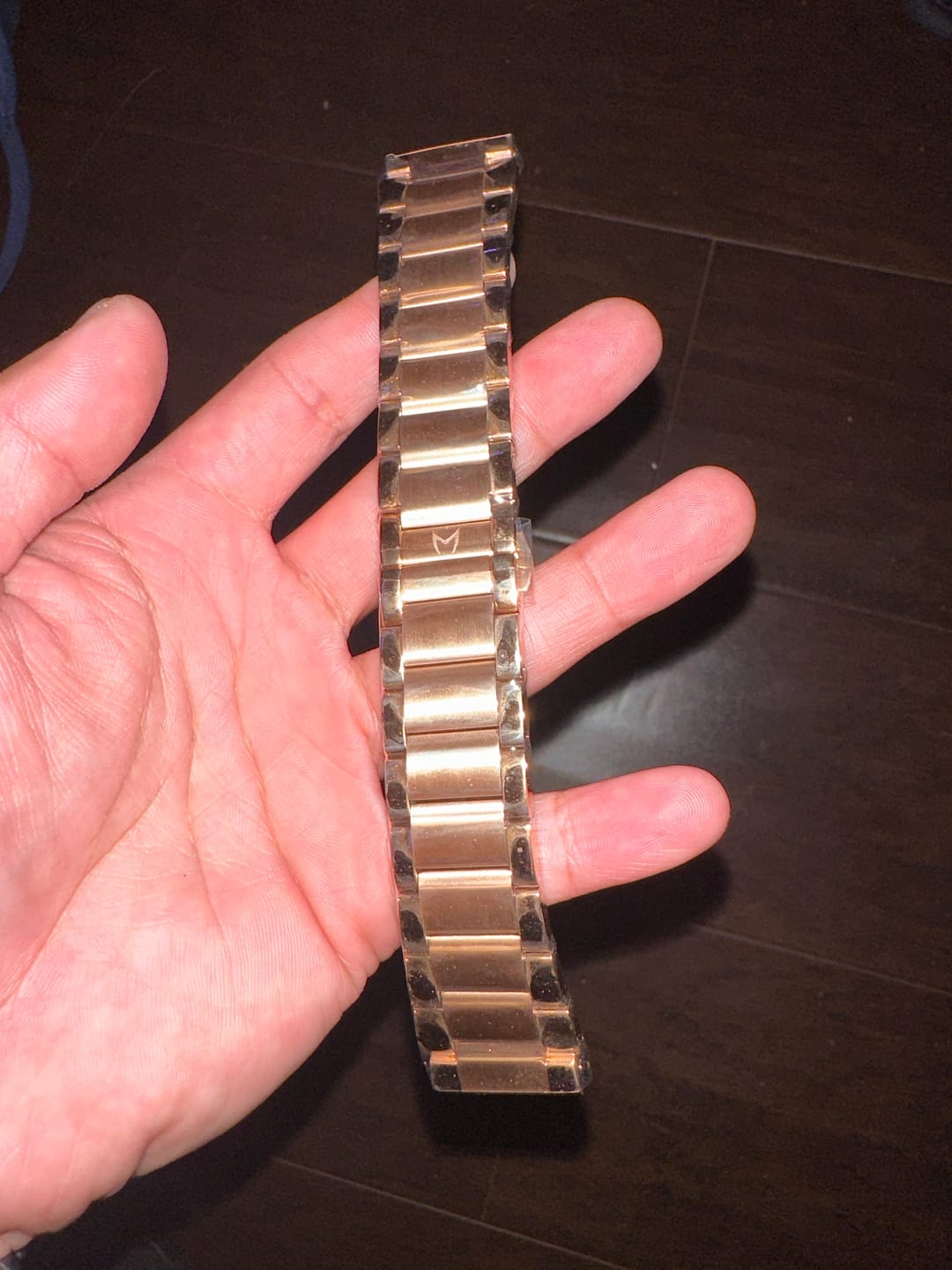 Customer photo review of SB237SS ROSE GOLD SEMI POLISH STEEL BAND
