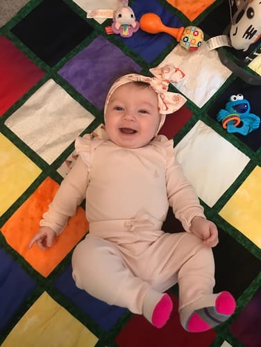 Customer photo review of Mini Tieband - Groovy Santa