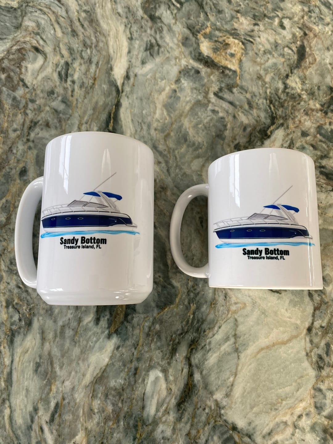 Customer photo review of Custom Boat Mugs