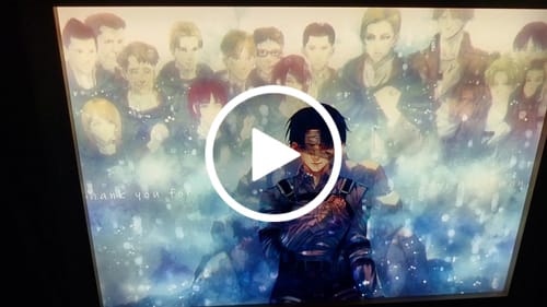 Customer video review of A O T Series LED Light Painting Anime Photo Frame Wall Art