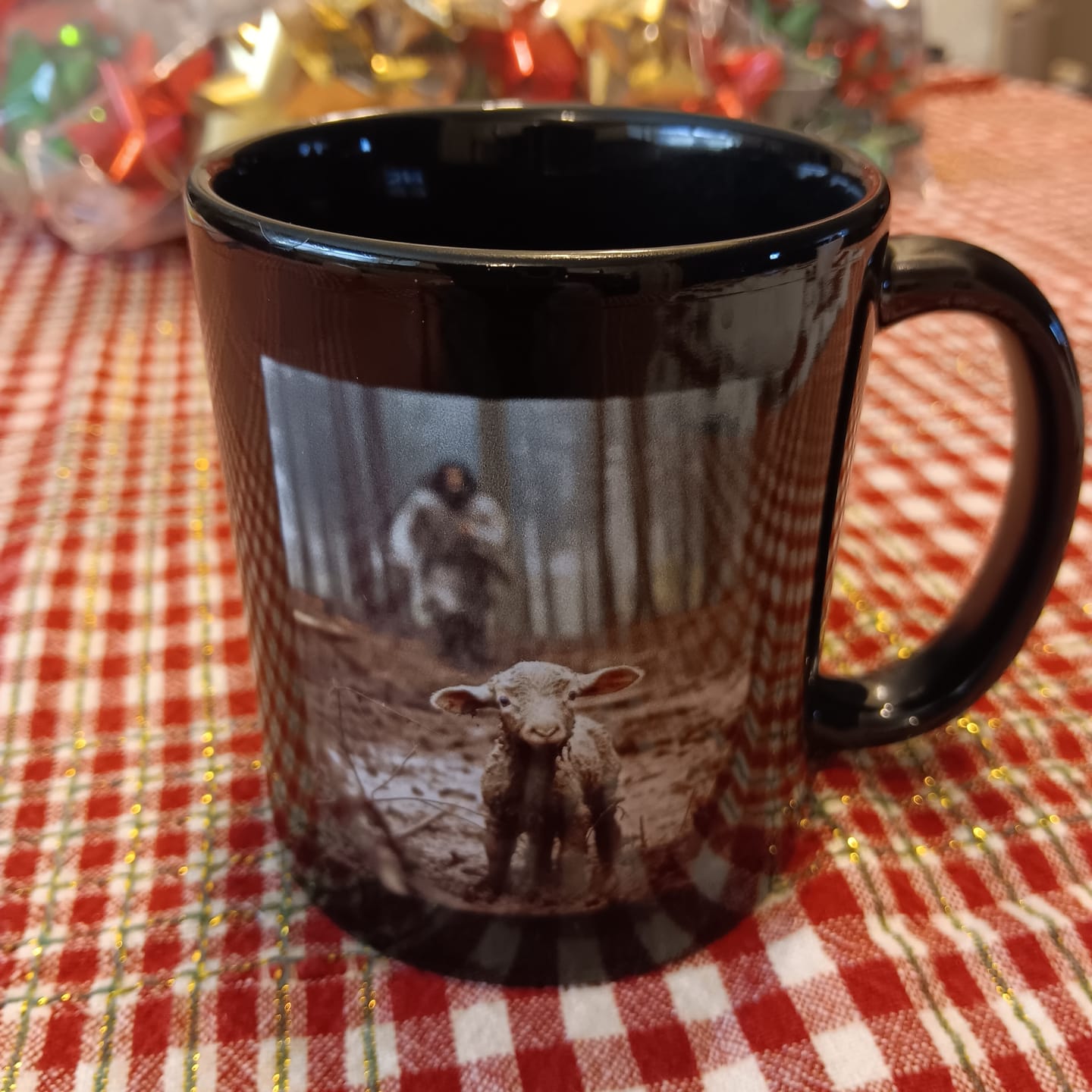 Customer photo review of He Left the 99 to Rescue Me, Jesus and Lost Sheep, Coffee Mug