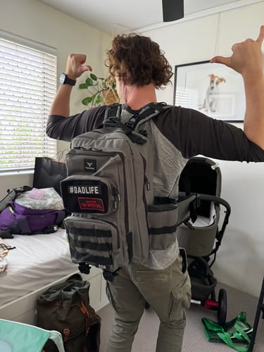 Customer photo review of Tacpac 'B.O.B' Slate Grey Nappy Bag Set