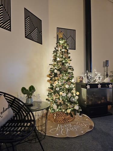 Customer photo review of Geometric Mountain Wall Art Trio