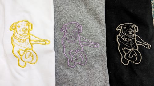 Customer photo review of CUSTOM PET T-SHIRT