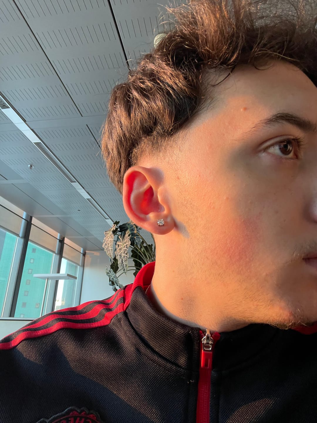 Customer photo review of DIAMOND STUDS. 5MM - MOISSANITE