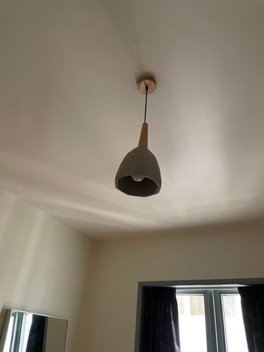 Customer photo review of Convex Concrete And Wood  Lamp Large  Bpmt11-N-Xl