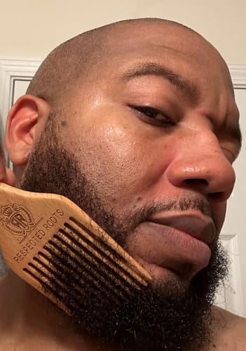 Customer photo review of Respected Roots Wooden Pick (or comb)