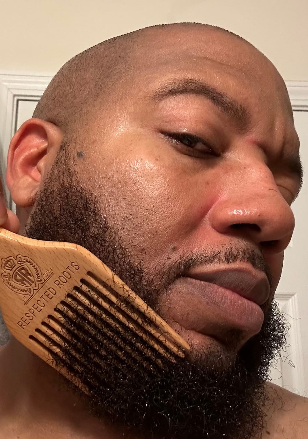 Customer photo review of Respected Roots Wooden Pick (or comb)