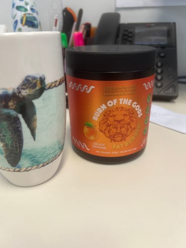 Customer photo review of Burn of the Gods - Fat Burner