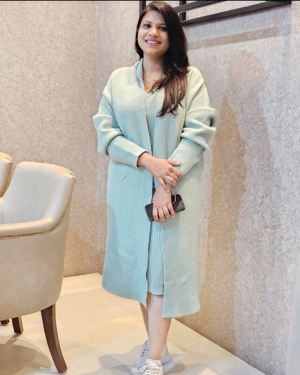 Customer photo review of Manie Bodycon Dress with cape