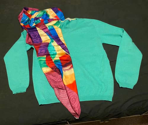 Customer photo review of Turquoise Blue Cashmere Crew Neck Jumper Large