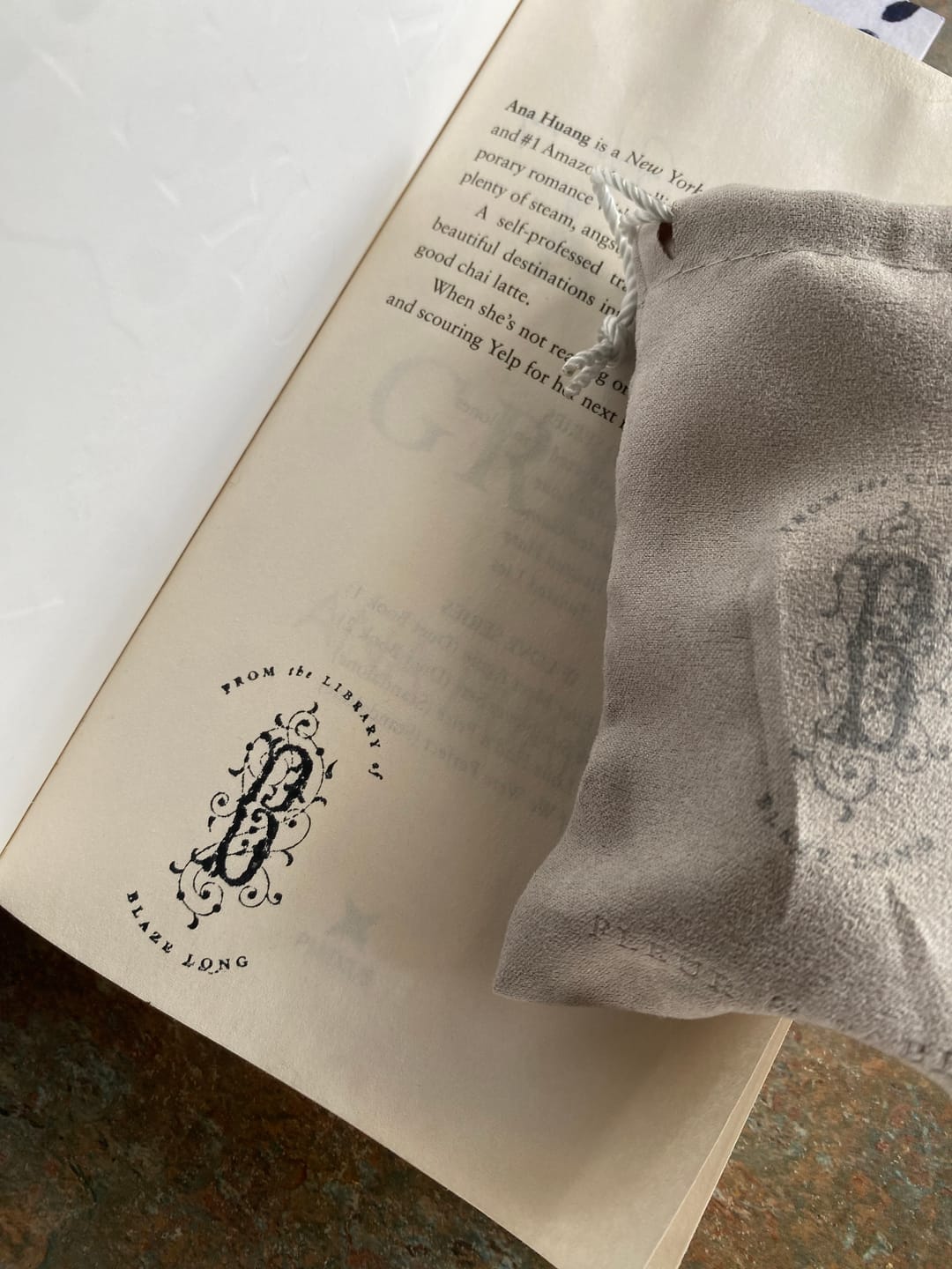 Customer photo review of Victorian - Personalised Bookplate Rubber Stamp