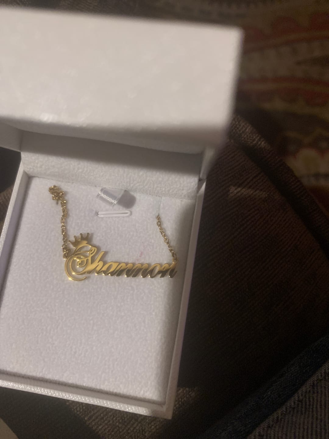 Customer photo review of Crown Name Necklace