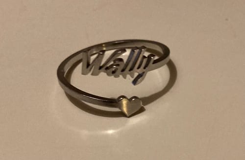 Customer photo review of LOANYA Ring mit persönlicher Gravur