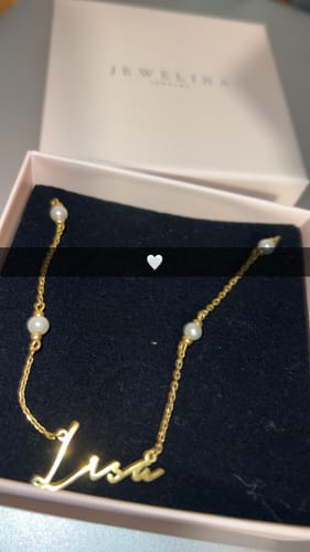 Customer photo review of Signature Perlen Namenskette