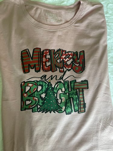 Customer photo review of MERRY BRIGHT DTF Transfer