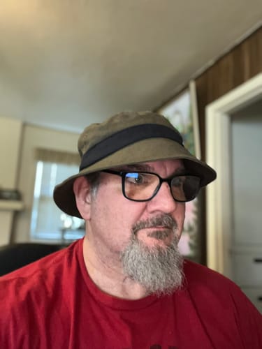 Customer photo review of Big Navy Green Bucket Hat