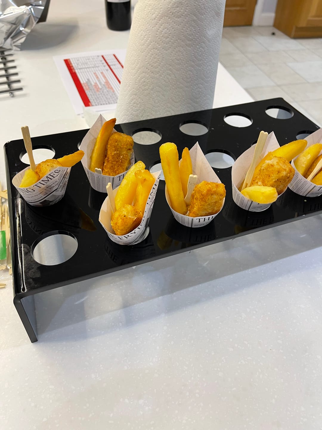 Customer photo review of Newspaper Printed Paper Cones