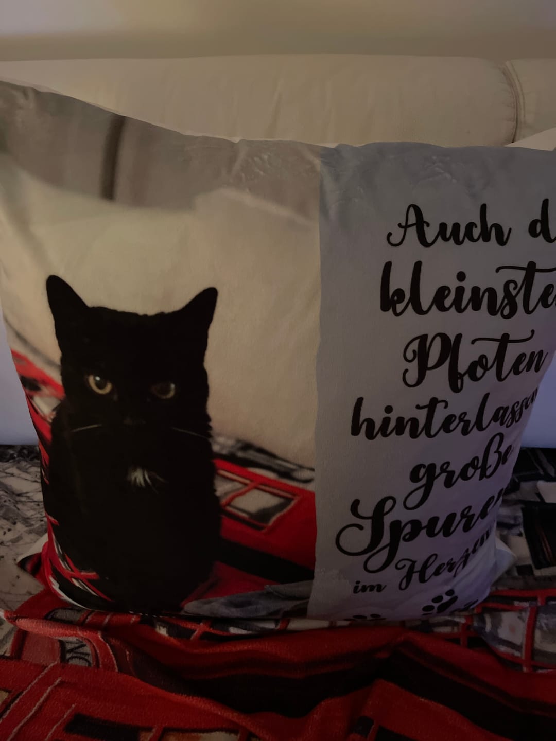 Customer photo review of Die kleinsten Pfoten - Individuelles Kissen