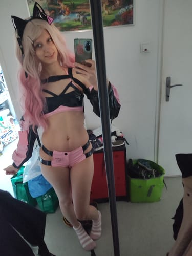 Customer photo review of Danger Cyber Cat Outfit