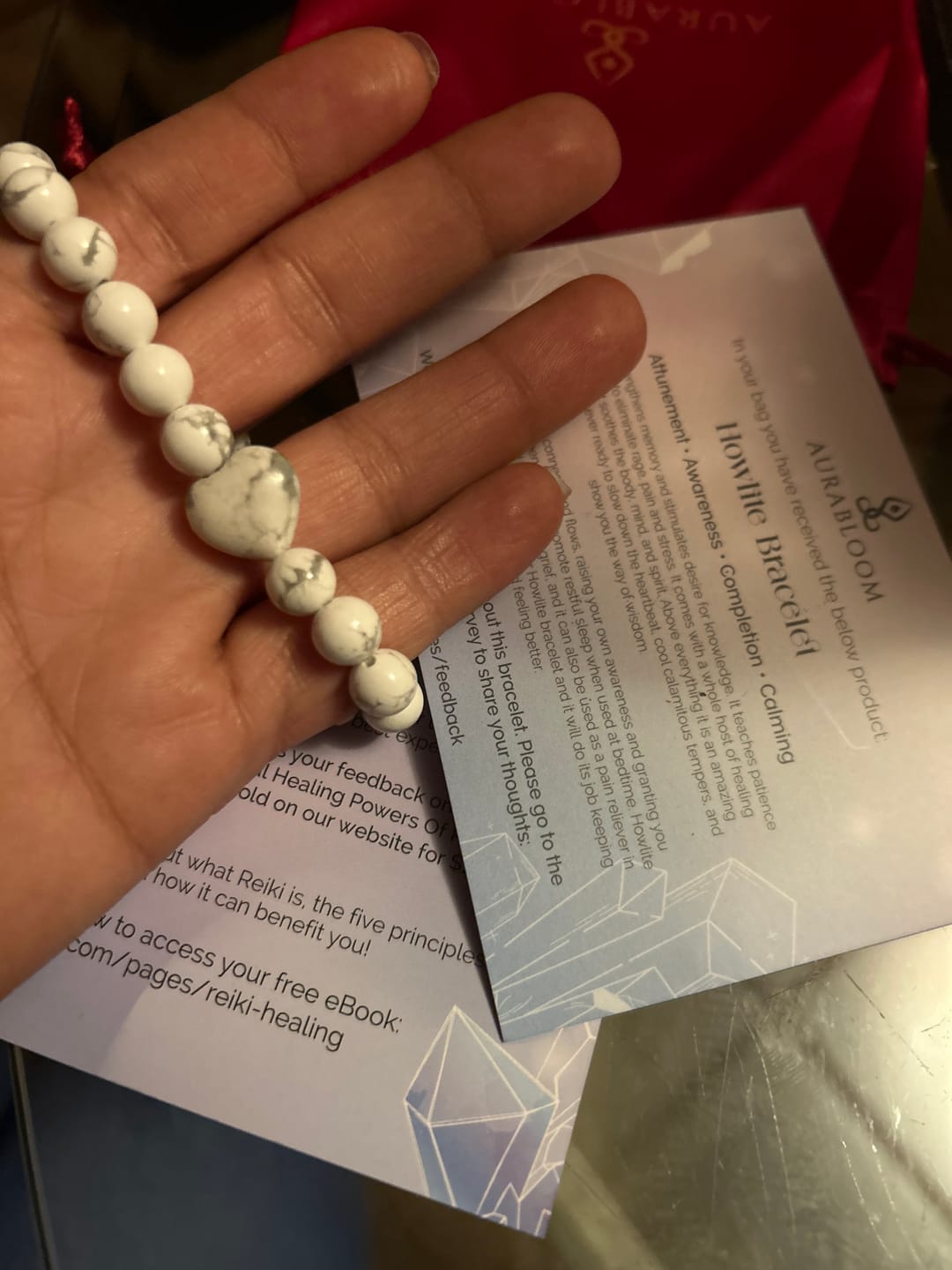Customer photo review of White Howlite Bracelet