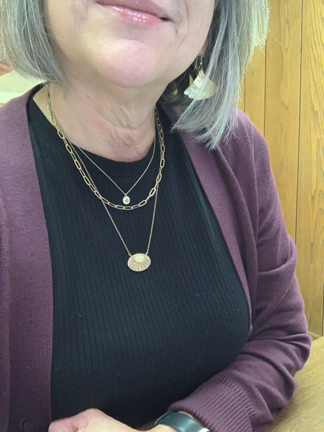 Customer photo review of Paperclip Necklace