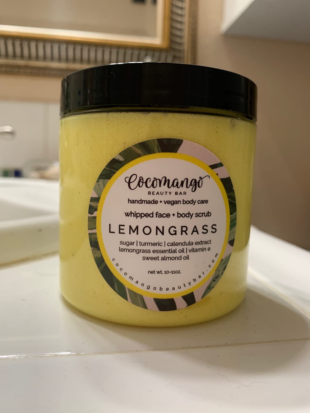 Customer photo review of LEMONGRASS Whipped Face + Body Scrub with Turmeric + Calendula Extract