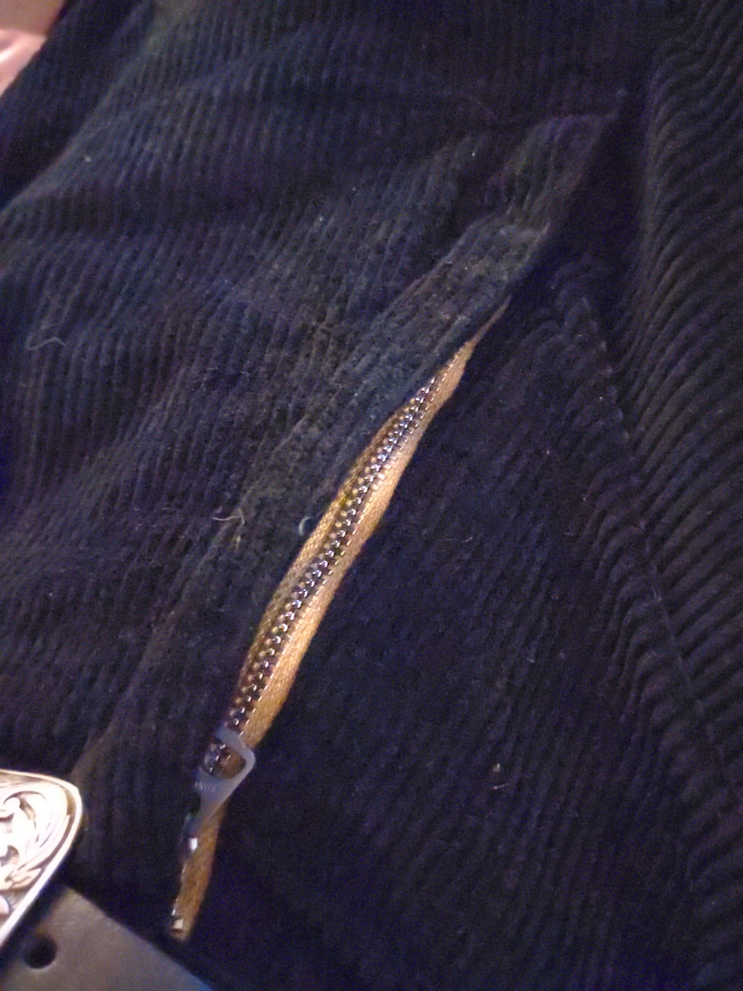Customer photo review of 12.5 oz 8 Wale Corduroy Trousers - Black
