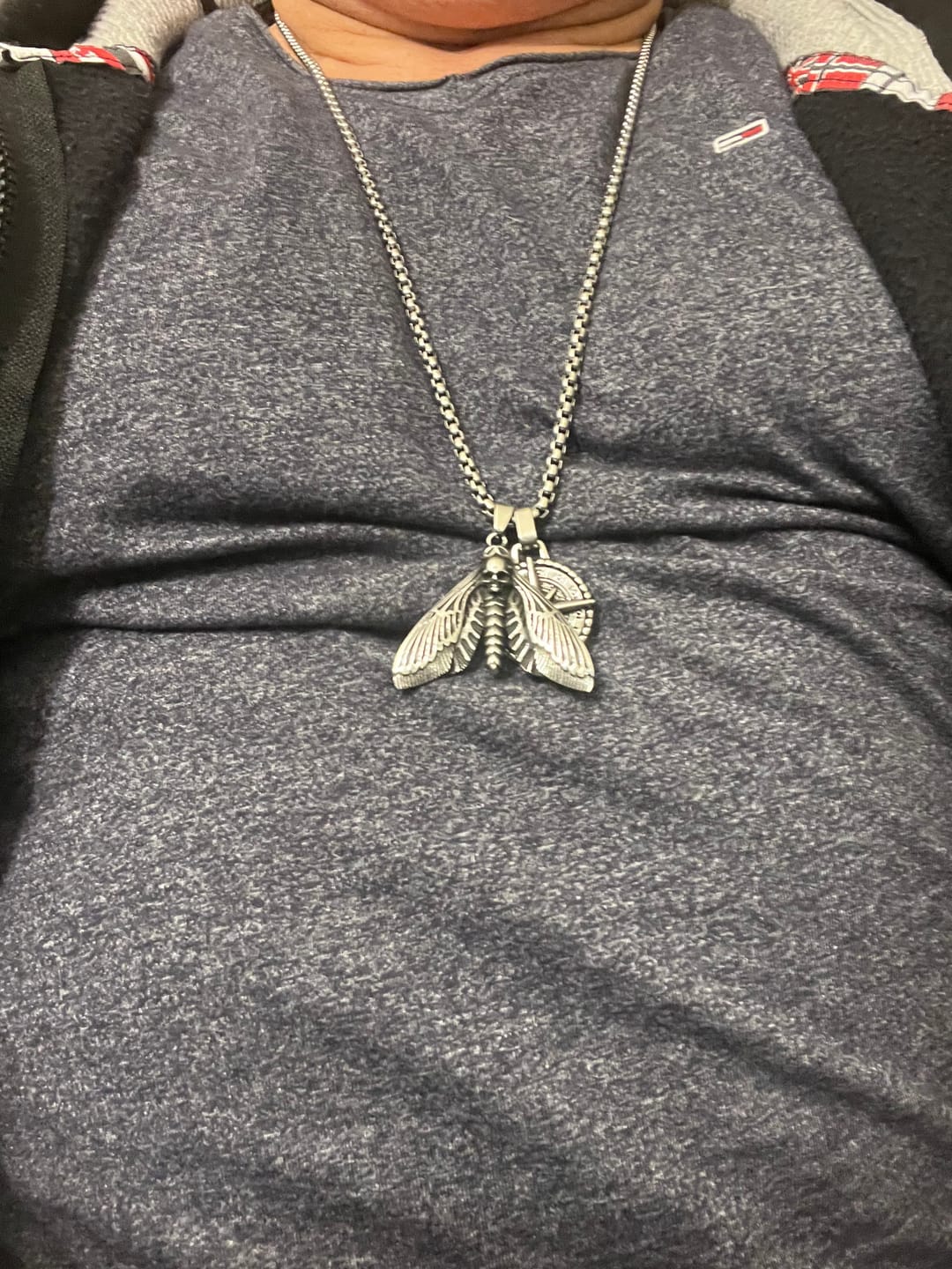 Customer photo review of SKULL BUTTERFLY. - NECKLACE