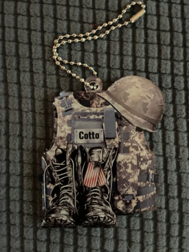 Customer photo review of Boots & Hat - Personalized Flat Acrylic Ornament